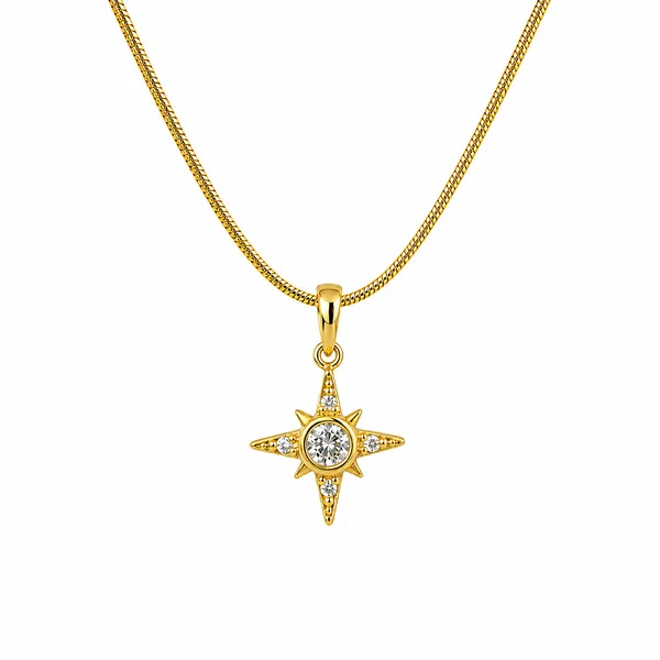 Gold-Tone_Crystal_Floral_Celestial_Pendant_Necklace_Set_For_Women
