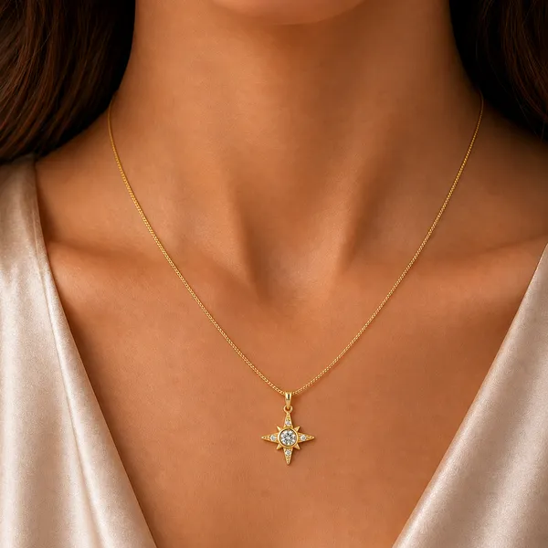 Gold-Tone_Crystal_Floral_Celestial_Pendant_Necklace_Set_For_Women