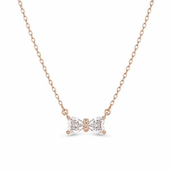 Rose_Gold_925_Sterling_Silver_Bow_Crystal_Pendant_Necklace_For_Women