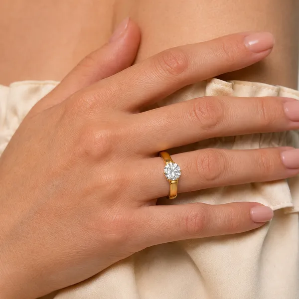 Gold-Tone_18Kt_Stainless_Steel_Stone_Studded_Buckle_Ring_For_Women