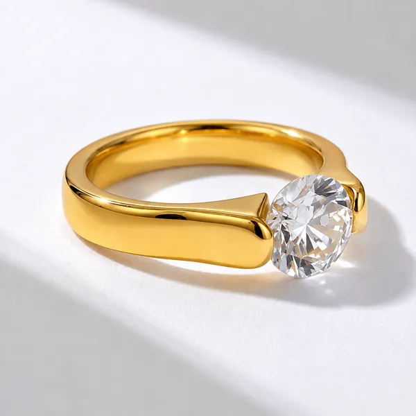 Gold-Tone_18Kt_Stainless_Steel_Stone_Studded_Buckle_Ring_For_Women