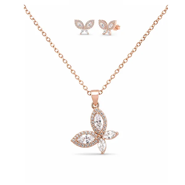 Rose_Gold_925_Sterling_Silver_Butterfly_Stone-Set_Necklace_And_Earrings_Set_For_Women