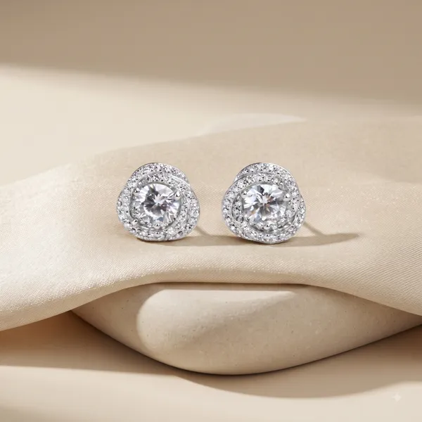 Silver_Sterling_Silver_Pavé_Crystal_Round_Stud_Earrings_For_Women