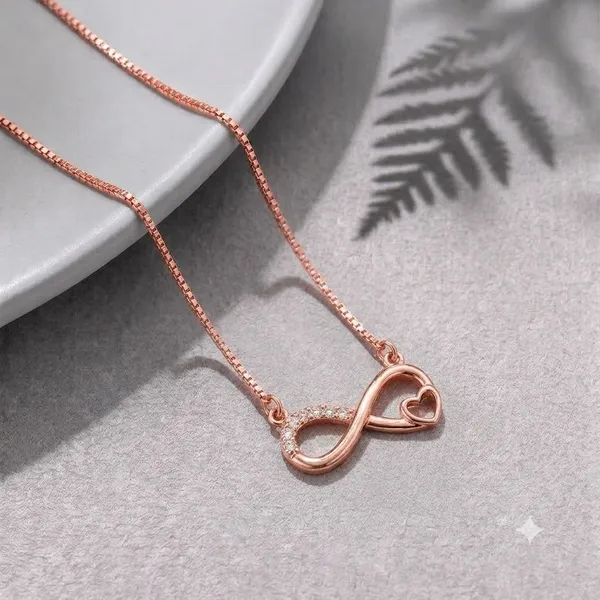 Rose_Gold_925_Sterling_Silver_Infinity_Heart_Pendant_Necklace_For_Women