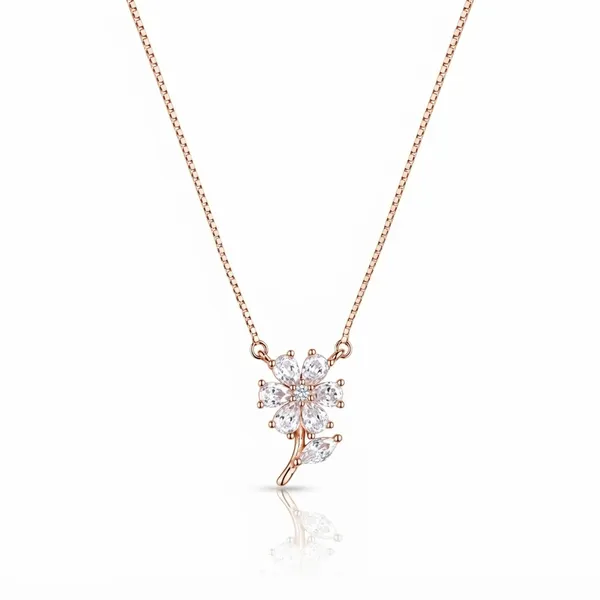 Rose_Gold_Crystal_925_Sterling_Silver_Floral_Pendant_Necklace_For_Women