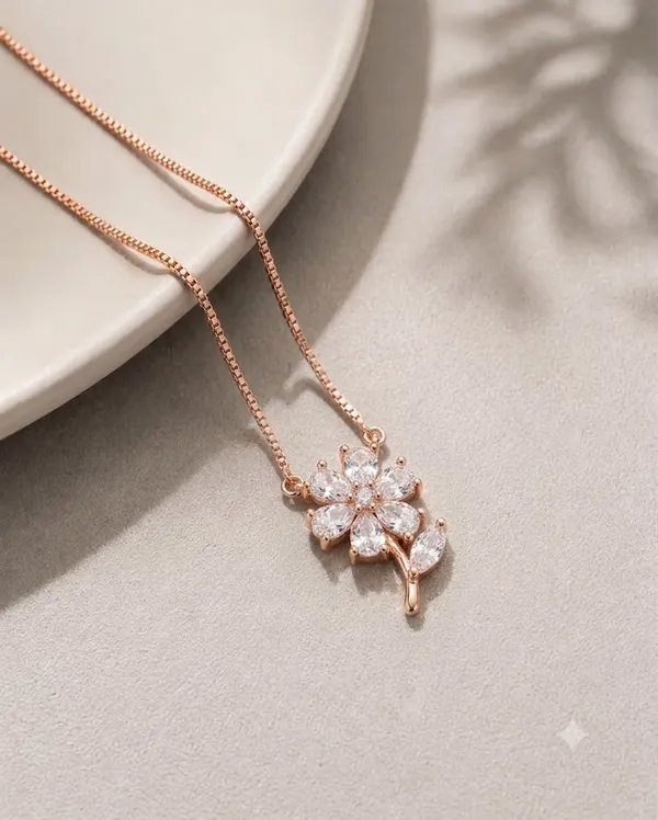 Rose_Gold_Crystal_925_Sterling_Silver_Floral_Pendant_Necklace_For_Women