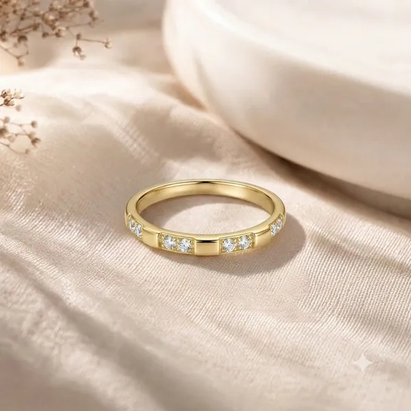 Gold_18Kt_Gold-Tone_Stainless_Steel_Stone-Embellished_Ring_For_Women