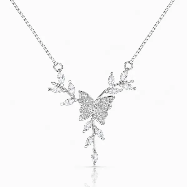 Silver_925_Sterling_Silver_Butterfly_Pendant_Necklace_For_Women