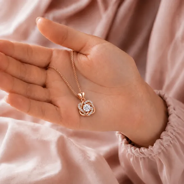 Rose_Gold_Sterling_Silver_Floral_Heart_Crystal_Pendant_Necklace_For_Women