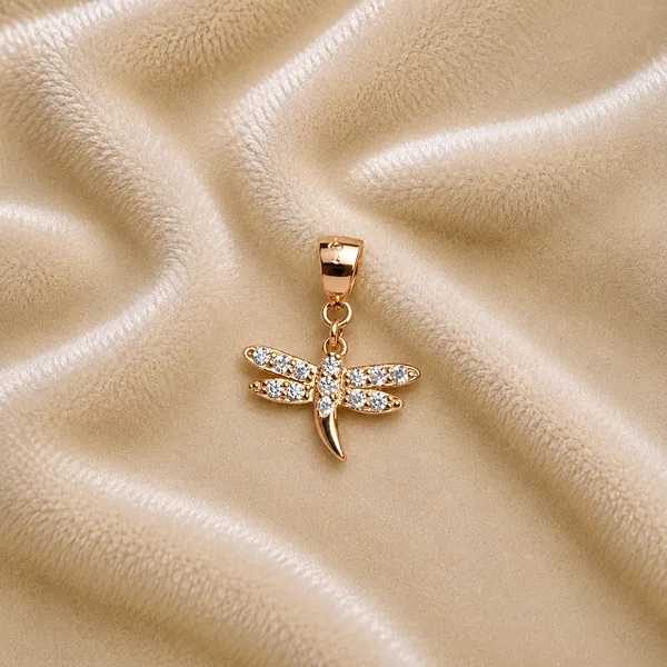 Rose_Gold_925_Sterling_Silver_Dragonfly_Stone-Accented_Pendant_For_Women