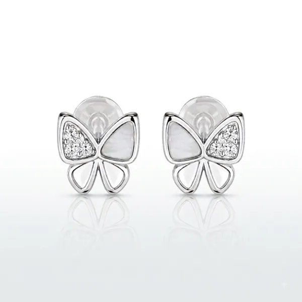 Silver_Sterling_Silver_Butterfly_Wing_Stud_Earrings_For_Women