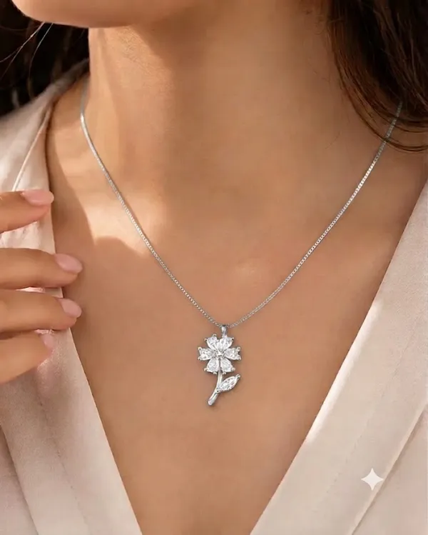 Silver_925_Sterling_Silver_Floral_Crystal_Pendant_Necklace_For_Women