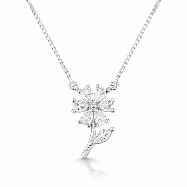 Silver_925_Sterling_Silver_Floral_Crystal_Pendant_Necklace_For_Women