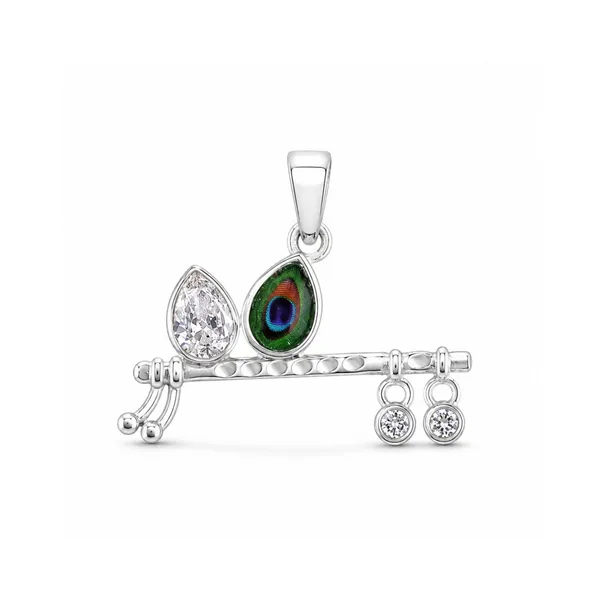 Silver_925_Sterling_Silver_Krishna_Peacock_Feather_Pendant_For_Women