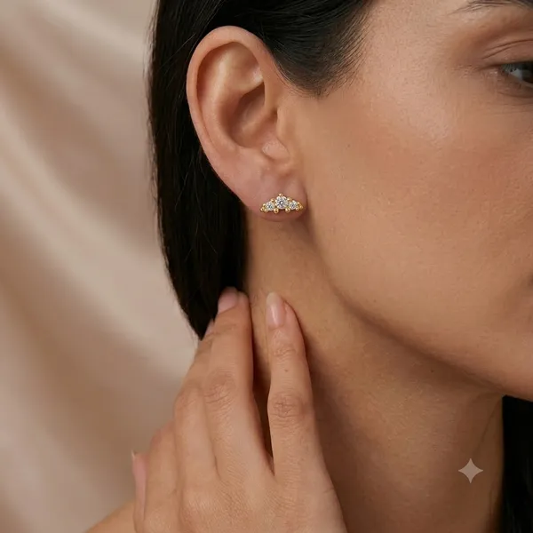 Gold-Tone_Crystal_Cluster_Geometric_Stud_Earrings_For_Women