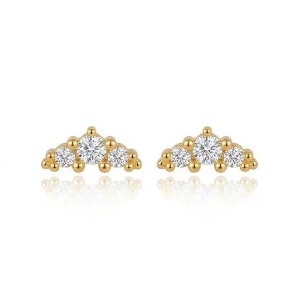 Gold-Tone_Crystal_Cluster_Geometric_Stud_Earrings_For_Women