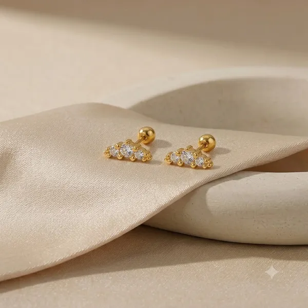 Gold-Tone_Crystal_Cluster_Geometric_Stud_Earrings_For_Women