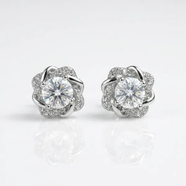 Silver_Sterling_Floral_Clear_Stone_Stud_Earrings_For_Women