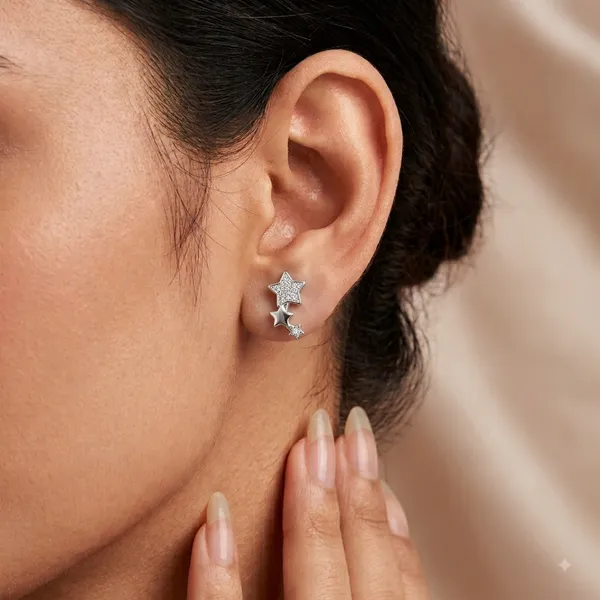 Silver_Sterling_Star_Barbell_Earrings_For_Women