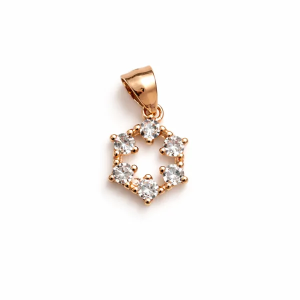 Rose_Gold_925_Sterling_Silver_Circular_Stone-Set_Pendant_For_Women