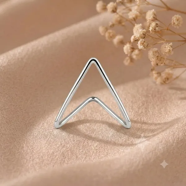 Silver_Sterling_Silver_Classic_V-Shaped_Vanki_Ring_For_Women