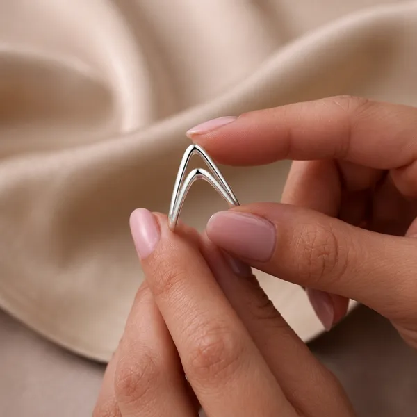 Silver_Sterling_Silver_Classic_V-Shaped_Vanki_Ring_For_Women
