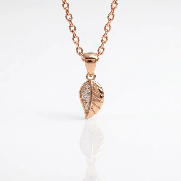 Rose_Gold_Sterling_Silver_Leaf_Crystal_Pendant_For_Women