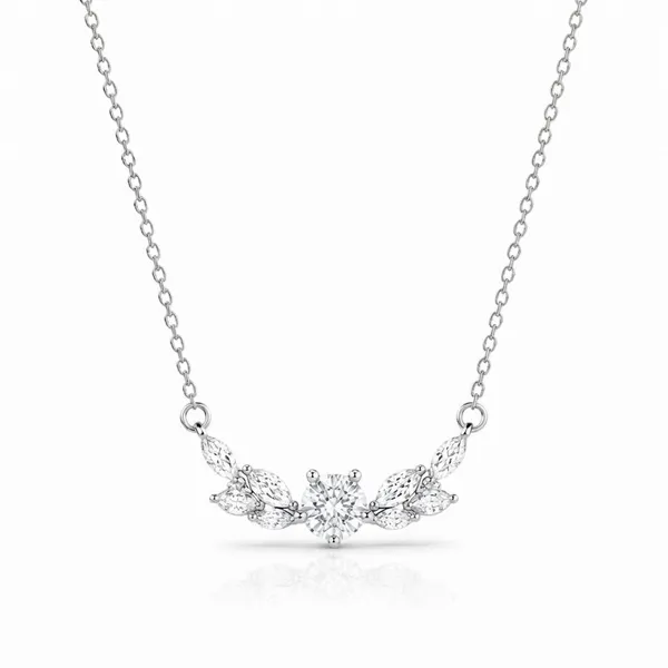 Silver_Sterling_Silver_Floral_Crystal_Pendant_Necklace_For_Women
