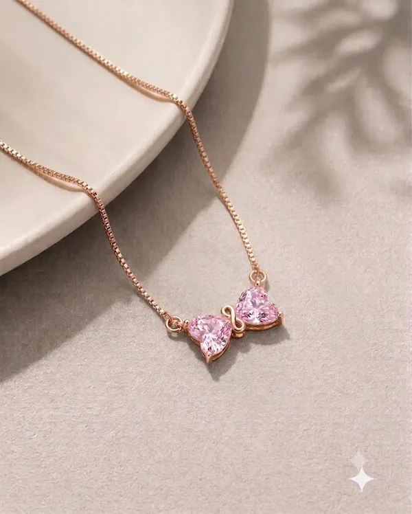 Rose_Gold_Pink_Crystal_925_Sterling_Silver_Bow_Pendant_Necklace_For_Women