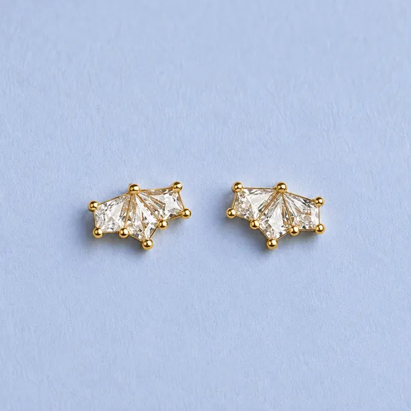Gold-Tone_Clear_Crystal_Cluster_Stud_Earrings_For_Women