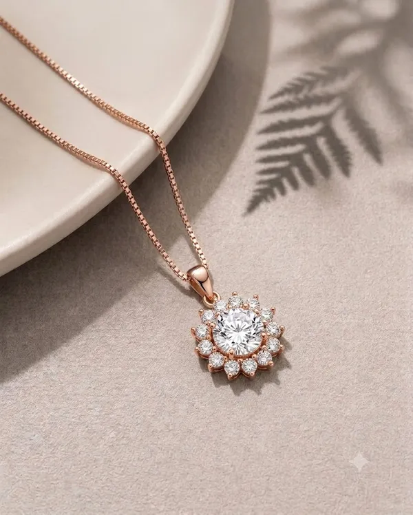 Rose_Gold_Sterling_Silver_Floral_Crystal_Pendant_Necklace_For_Women