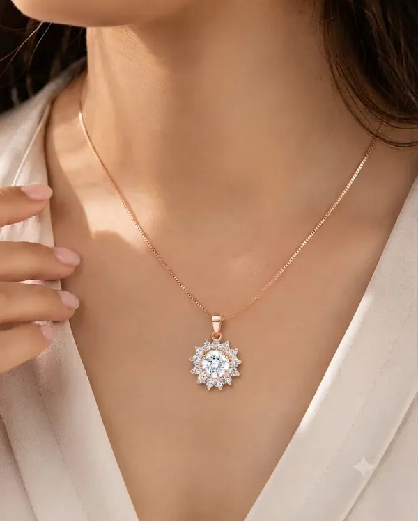 Rose_Gold_Sterling_Silver_Floral_Crystal_Pendant_Necklace_For_Women