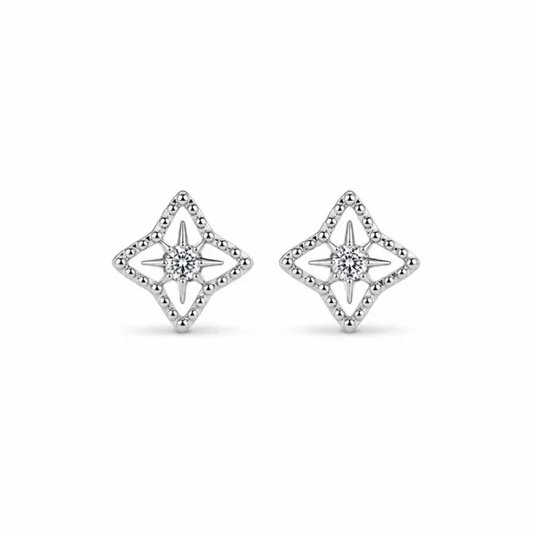 Silver_Sterling_Silver_Geometric_Diamond_Star_Stud_Earrings_For_Women