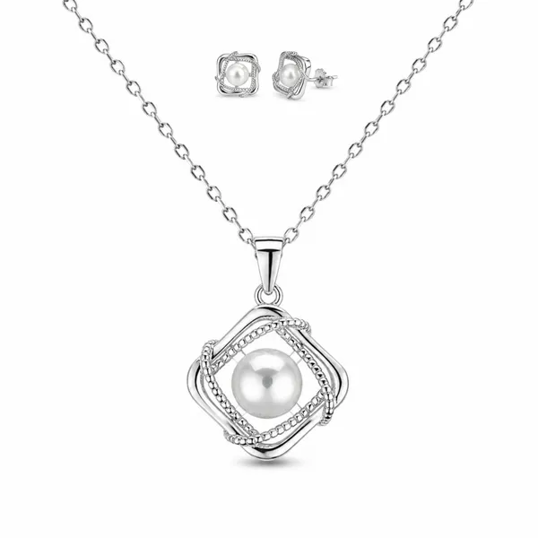 Silver_925_Sterling_Silver_Pearl_Geometric_Pendant_Necklace_Set_For_Women