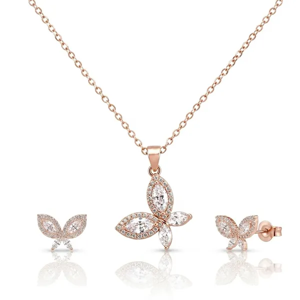 Rose_Gold_925_Sterling_Silver_Butterfly_Stone-Set_Necklace_And_Earrings_Set_For_Women