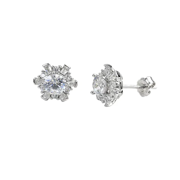 Silver_Sterling_Cluster_Floral_Stud_Earrings_For_Women