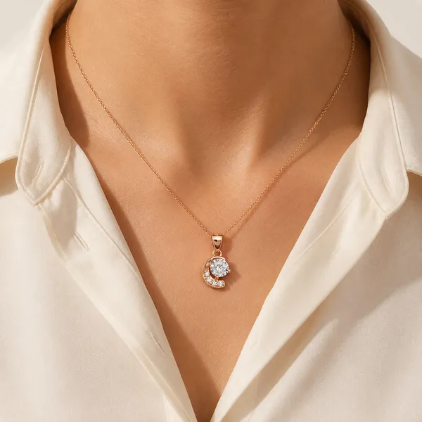 Rose_Gold_Sterling_Silver_Crescent_Crystal_Pendant_For_Women