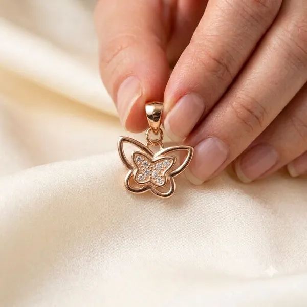 Rose_Gold_Sterling_Silver_Butterfly_Stone_Pendant_For_Women