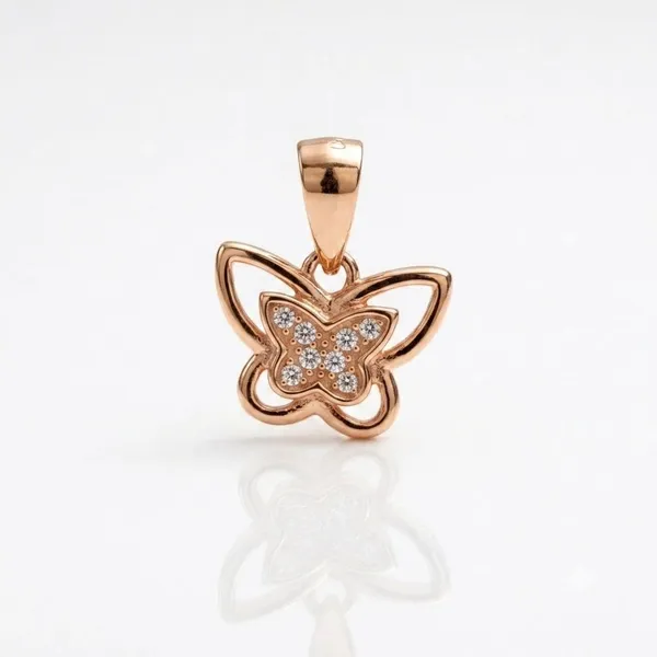 Rose_Gold_Sterling_Silver_Butterfly_Stone_Pendant_For_Women