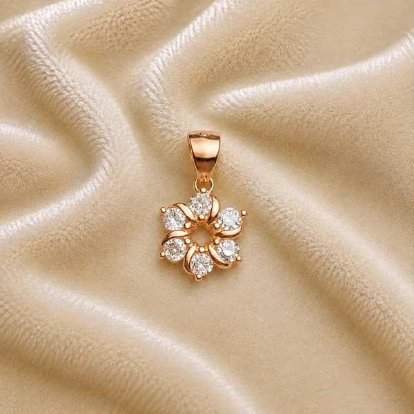Rose_Gold_Sterling_Silver_Floral_Stone_Pendant_For_Women