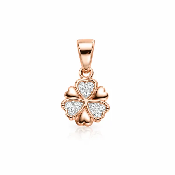 Rose_Gold_925_Sterling_Silver_Four-Leaf_Clover_Pendant_For_Women