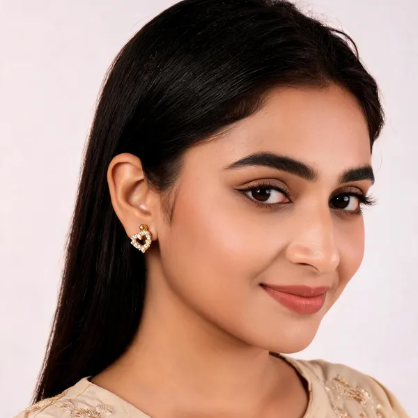 Gold-Tone_Stainless_Steel_Floral_Stud_Earrings_For_Women