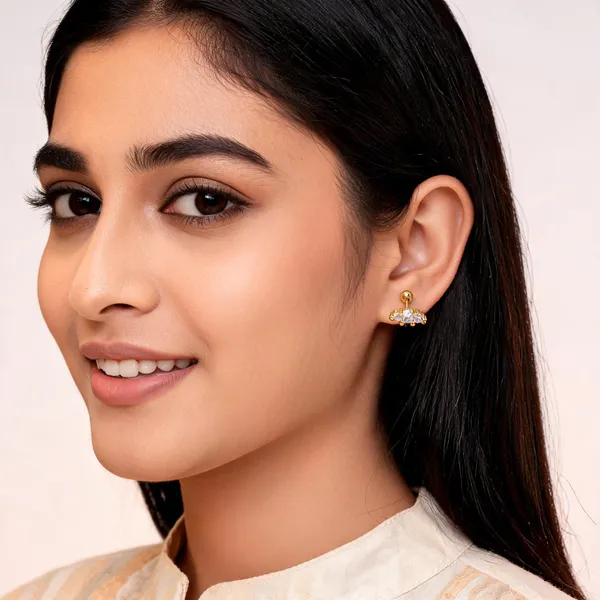 Gold-Tone_Crystal_Cluster_Geometric_Stud_Earrings_For_Women