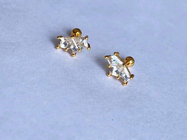 Gold-Tone_Clear_Crystal_Cluster_Stud_Earrings_For_Women