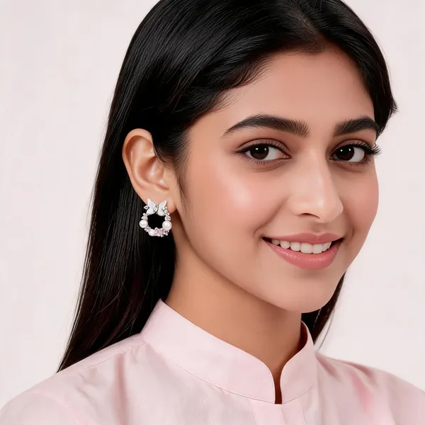 Silver_Sterling_Silver_Pearl_Pink_Stone_Drop_Earrings_For_Women