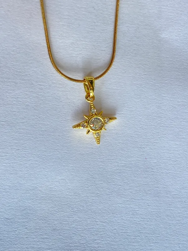 Gold-Tone_Crystal_Floral_Celestial_Pendant_Necklace_Set_For_Women