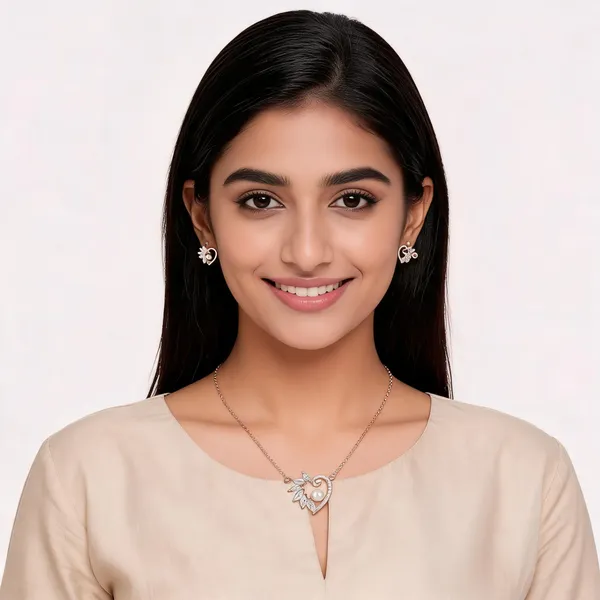 Rose_Gold_925_Sterling_Silver_Pearl_Heart_Pendant_Necklace_Set_For_Women