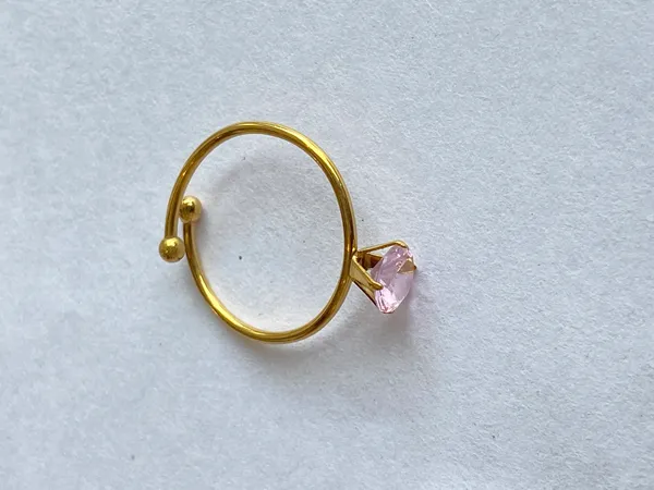 Gold-Tone_18Kt_Stainless_Steel_Single_Stone_Ring_For_Women