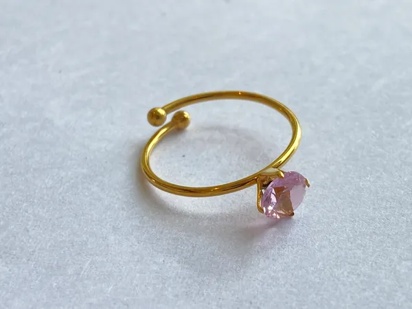 Gold-Tone_18Kt_Stainless_Steel_Single_Stone_Ring_For_Women
