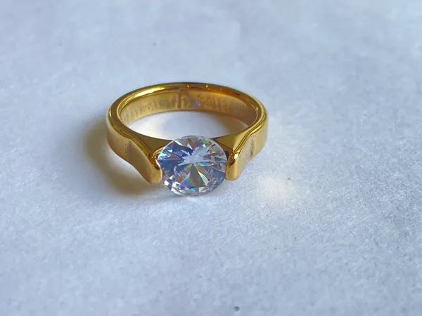Gold-Tone_18Kt_Stainless_Steel_Stone_Studded_Buckle_Ring_For_Women